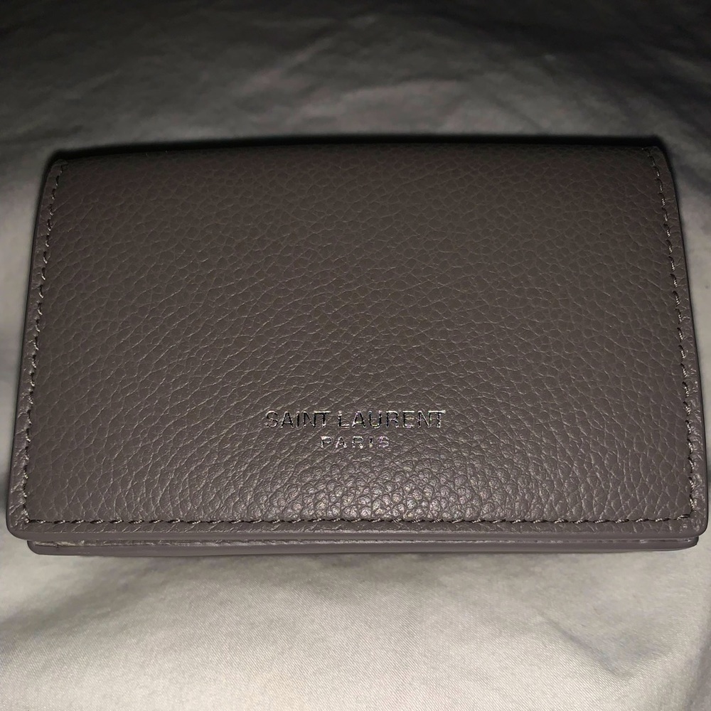 YSL Grey Card Holder / Wallet